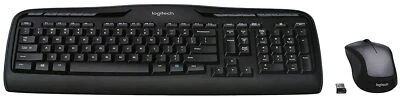 Logitech MK335 Wireless Keyboard and Mouse Combo - Black/Silver - Image 1 of 4