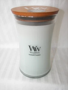 Lg Woodwick Sagewood & Seagrass Sanduhr Kerze 21,5 Oz. Premium Raumduft - Bild 1 von 5