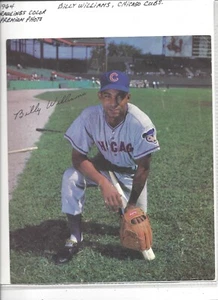 1964 Baseball Rawlings Premium Advertising Photo Billy Williams Chicago Cubs - Picture 1 of 1