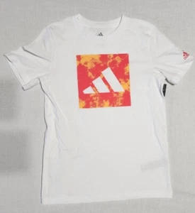 NWT Adidas Amplifier White T-Shirt boys Sz XSmall (7) Shirt AA7635 - Picture 1 of 2