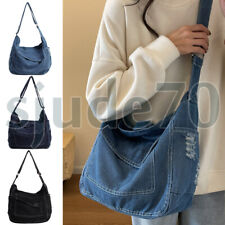 Vintage Denim Crossbody Bag Shoulder Handbags Tote Jean Purse Adjustable Strap