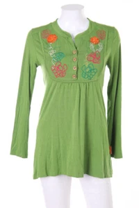 Mamatayoe Tunic Blouse Jersey Embroideries M = XS light green - Foto 1 di 5