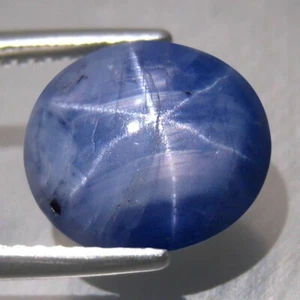 7.73 CT AMAZING 6 RAYS FLASHING UNHEATED STAR SAPPHIRE LOOSE GEMSTONE - Picture 1 of 3