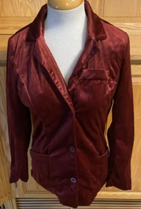 Women's XXL Dark Red 3 Button Jacket Over Coat with Pockets (Runs Small) - Picture 1 of 10