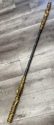 "Palitos de Wushu de metal dorado Kungfu de 53"" Monkey King Staff 1:1" Foto 1 de 4