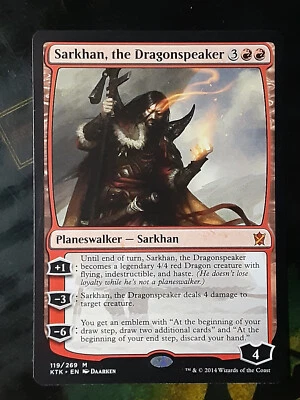 Sarkhan the Dragonspeaker , Khans of Tarkir , Near Mint , MTG, FREE SHIPPING - Image 1 of 2