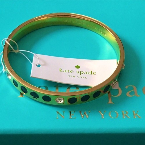 Bracciale KATE SPADE zirconi oro nero nuovo con etichetta