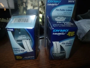 2 packs! Dymo Labelwriter 30576 White file folder labels 2 rolls 260 labels each - Picture 1 of 5