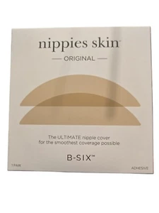 Nippies Skin B-Six Nipple Covers Silicone Size 2 D+Cups Creme Color Smooth Cover - Picture 1 of 8