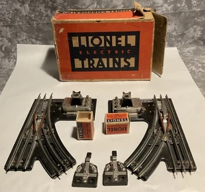 VTG- Lionel No. 011 "O" Gauge Pair of Remote Control Switches, L&R W/lamp& Box - Picture 1 of 15