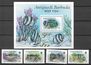 Barbuda Mail 1987 WWF Fauna Wildlife Marinelife Fisch Fish RARE set + SS MNH - Picture 1 of 1