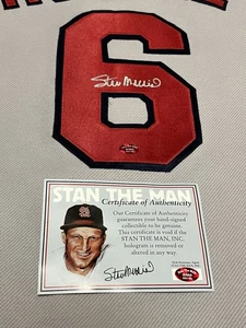 Camiseta majestuosa gris firmada por Stan Musial de los Cardenales de San Luis - Certificado de autenticidad musical - Imagen 1 de 4