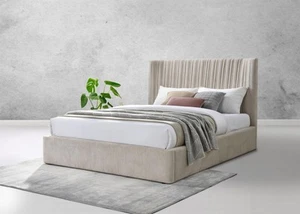 ACME Loren Queen Bed in Beige Linen - Picture 1 of 6