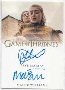 Juego de Tronos Serie Completa - Maisie Williams / Faye Marsay - Tarjeta Doble Automática - Imagen 1 de 2