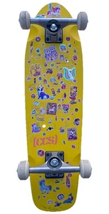CCS Logo Cruiser Compete Skateboard mit Lisa Frank Stickern - Bild 1 von 7
