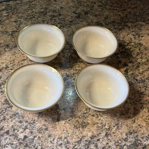 Set Of 4 Lenox Fine China Small Finger Dessert Bowls with Gold trim 4” - Picture 1 of 4