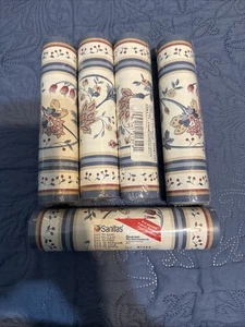Sanitas Classic Series Pre pasted Fabric Backed Vinyl Border 762B1056 Flower VTG - Picture 1 of 4