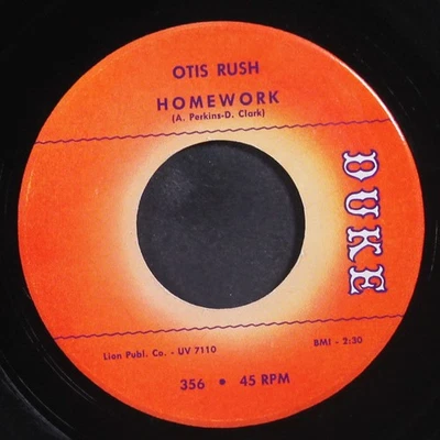 OTIS RUSH: homework / i have to laugh DUKE 7" Single 45 RPM - Image 1 of 2