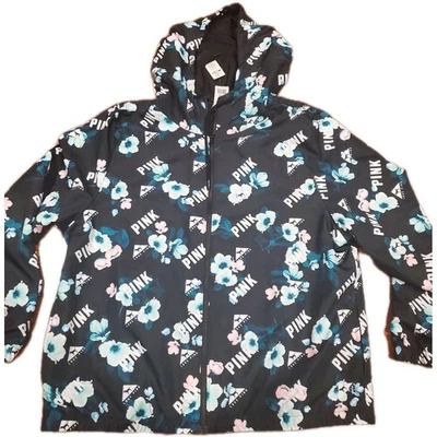 Victoria's Secret розовый Anorak куртка гибискус цветочный печать женщин размер M/L новый - Изображение 1 из 4
