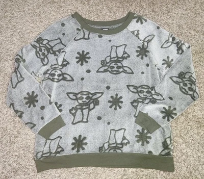 Prendas para dormir suéter de felpa manga larga Star Wars Baby Yoda Grogu MEDIANO Foto 1 de 4