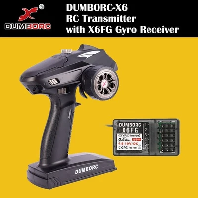 DUMBORC-X6 6CH 2.4G RC Radio Controller Transmitter & Mixed Mode +X6FG Receiver - Image 1 of 4