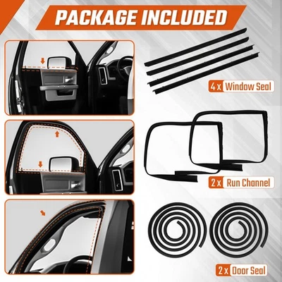 Kit de 8 piezas de sello de goma para puerta para 83-94 Chevy S10 Blazer GMC S-15 Jimmy Foto 1 de 4