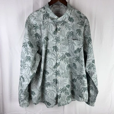 Camisa Tommy Bahama Hojas de Palma Manga Larga Para Hombre Talla XL Hawaiana Tropical Foto 1 de 4