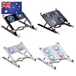 Gaming Laptop Cooler Fan with 2/4 Fans 7 Height RGB for 11-17.3 Inch Laptops - Afbeelding 1 van 18