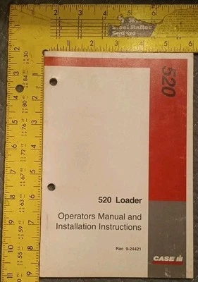 Genuine Case IH 520 Loader Operators Manual Installation Instruction Rac 9-24421 - Image 1 of 4