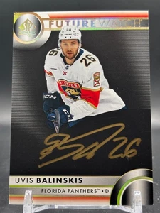 2023-24 Uvis Balinskis UD SP Authentic Future Auto Black Gold SSP Rare #161 - Picture 1 of 3