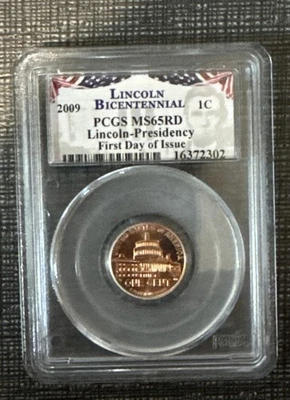 2009 U.S. Lincoln Bicentennial Presidency PCGS MS65RD First Day Of Issue - Image 1 of 2