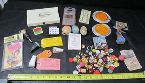 vintage dominoes dice peek a vue tin litho eggs book card iron horse miniatures - Picture 1 of 18