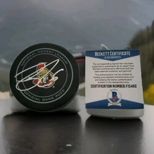 BOBBY RYAN SIGNED NHL OTTAWA SENATORS OFFICIAL GAME PUCK BECKETT COA BETTMAN  - Picture 1 of 6