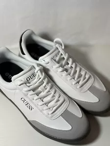 New Guess Men’s S 10.5 Bazto Georges Marciano White & Gray Summer Sneakers - Picture 1 of 11