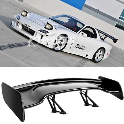 For Mazda RX-7 RX-8 MX-5 Miata 46" Rear Trunk Spoiler Racing GT Wing Gloss Black - Image 1 of 4