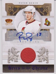2010-11 Crown Royale Heirs to the Throne Materials Autographs #PR Peter Regin/50 - Picture 1 of 1