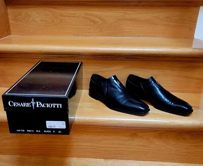 Oxford CESARE PACIOTTI Hombres Magic Old Cuero Negro HECHO EN ITALIA  Foto 1 de 4