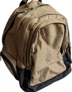 Timberland canvas Wheat Camel backpack Black Bag Men Tan Travel Laptop Camping - Picture 1 of 16