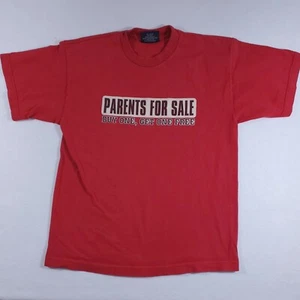 Vintage Parents For Sale Shirt Boys XL Red Short Sleeve FLAWS - Picture 1 of 12
