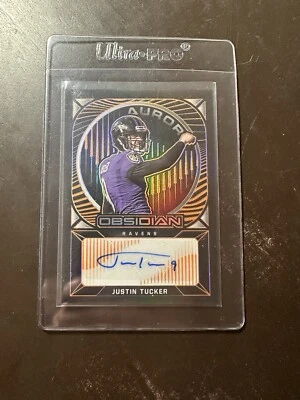 Justin Tucker 2021 Obsidian Auto /50 Orange - Image 1 of 2
