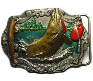 Pike Fishing Belt Buckle, Angling, Fish, Sport, Relaxing Hobby, Gift, C+J INC - Picture 1 of 3