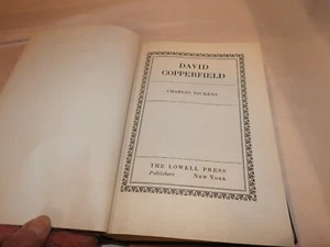 David Copperfield by Dickens Published by The Lowell Press, NY. No Date in Book - Picture 1 of 8