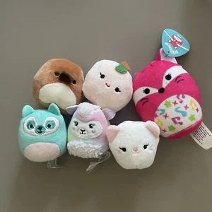 Squishmallow Squishville Lot Of 6 Plush FIFI, Lance, Rainbow Llama - Picture 1 of 4