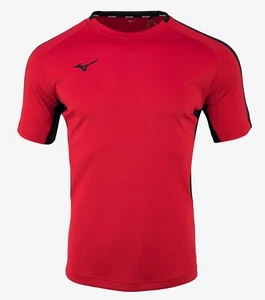 Mizuno Men Summer Training 19 T-Shirts Jersey Red Top Casual Shirt P2MA9K0562 - Foto 1 di 4