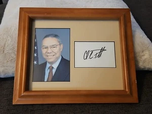 Framed Matted 8x10 GENERAL COLIN POWELL Secretary Of State HAND SIGNED Cut - Picture 1 of 5