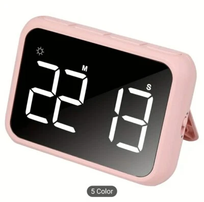 Rechargeable Digital Baking Timer Large Display Makeup Mirror LED Magnetic - Image 1 of 4