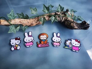 *NEU* 5x Bügelbilder, Patches, Hello Kitty, Rosa, Braun, Weiß (S) - Bild 1 von 6