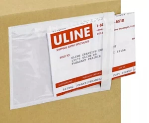 100 Packing Envelopes Invoice Enclosed Slip Pouch Self Adhesive Shipping Label - Picture 1 of 1