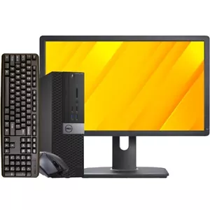 Dell Desktop i5 Computer PC 8GB RAM 500GB HDD 22in Monitor Windows 10 Home Wi-Fi - Picture 1 of 5
