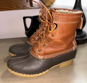 Botas L.L.BEAN Bean 8" forradas de oveja aisladas para mujer 8 M Hechas en EE. UU. USADAS EN EXCELENTE ESTADO - Imagen 1 de 7